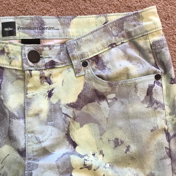 Mossimo Skinny Jeans Womens Size 8 Jambe Moulante Printed Low Rise - Picture 6 of 15